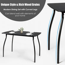 Load image into Gallery viewer, Black Modern Dining Room Sets - 5-Piece Set with 4 Chairs - Suitable for Restaurant
