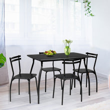 Load image into Gallery viewer, Black Modern Dining Room Sets - 5-Piece Set with 4 Chairs - Suitable for Restaurant
