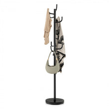 Load image into Gallery viewer, Black Metal Coat Rack with Hooks - Storage Organizer for Bedroom and Dormitory
