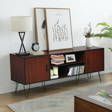 Load image into Gallery viewer, Vintage Brown 65-inch TV Stand with 2 Doors
