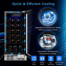 Load image into Gallery viewer, Costway Bar Cabinet with Wine Fridge and Smart Temperature Memory - Suitable for Restaurant and Kitchen

