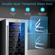 Load image into Gallery viewer, Costway Bar Cabinet with Wine Fridge and Smart Temperature Memory - Suitable for Restaurant and Kitchen

