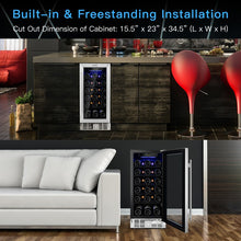 Load image into Gallery viewer, Costway Bar Cabinet with Wine Fridge and Smart Temperature Memory - Suitable for Restaurant and Kitchen
