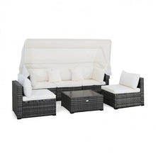 Load image into Gallery viewer, Costway Outdoor Furniture with Canopy Sofa Set and Retractable Top - Suitable for Backyard and Garden
