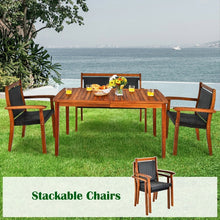Load image into Gallery viewer, Outdoor 4-Piece Dining Room Set - Includes 1 Long Table, 1 Loveseat, and 2 Armchairs - Suitable for Backyard Gatherings
