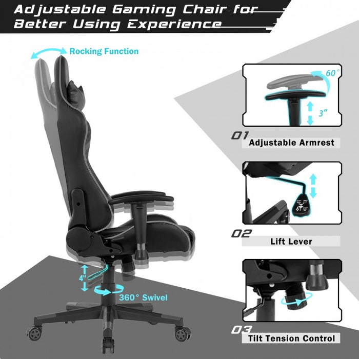Ergonomic Massage Gaming Recliner Chair with Lumbar Support