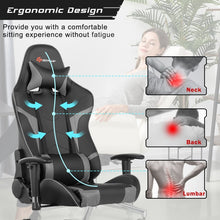 Charger l&#39;image dans la galerie, Ergonomic Massage Gaming Recliner Chair with Lumbar Support
