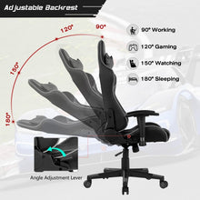 Charger l&#39;image dans la galerie, Ergonomic Massage Gaming Recliner Chair with Lumbar Support
