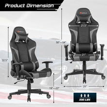 Charger l&#39;image dans la galerie, Ergonomic Massage Gaming Recliner Chair with Lumbar Support
