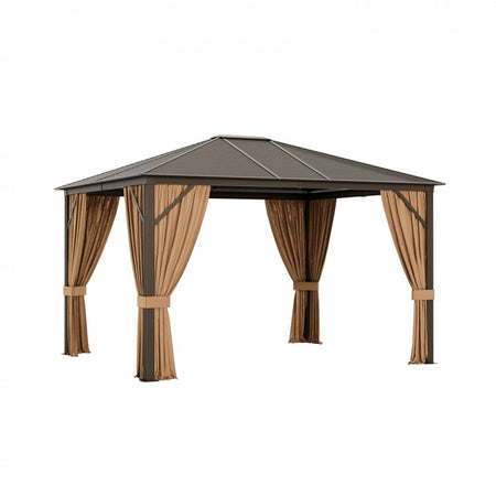 Costway 12x10 ft Outdoor Canopy Gazebo Tent - Suitable for Garden, Camping, Weddings, and Parties