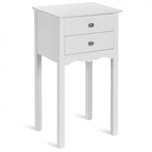 Load image into Gallery viewer, Costway Modern Minimalist Shop Side Table - Sofa End Table with 2 Drawers
