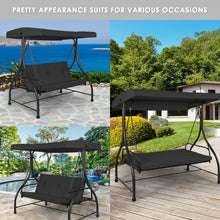 Load image into Gallery viewer, Costway Outdoor 3-Seater Swing Chair with Canopy - Suitable for Garden, Patio, and Porch

