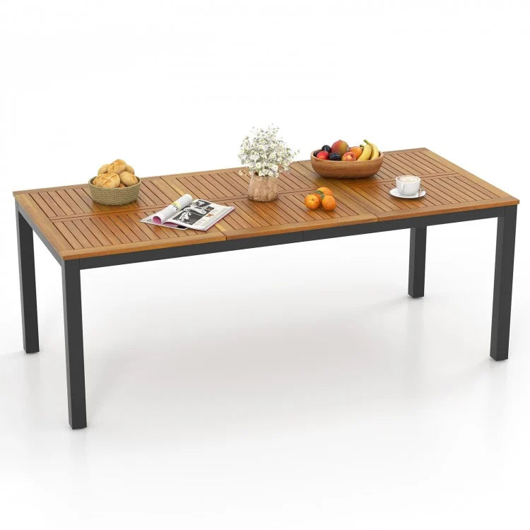 Outdoor Patio Garden 8-Person Dining Table