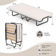 Load image into Gallery viewer, Portable Foldable Bed with Memory Foam Mattress
