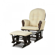 Load image into Gallery viewer, Multifunctional Wooden Glider Rocking Chair Set with Footrest
