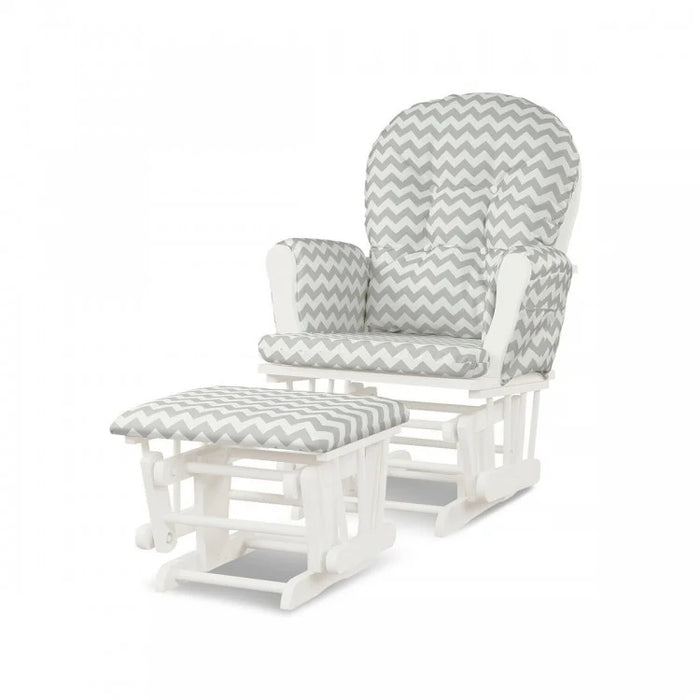 Multifunctional Wooden Glider Rocking Chair Set with Footrest