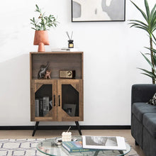 Load image into Gallery viewer, Vintage Buffet Cabinet with Bar Cabinet - Rustic Dining Room &amp; Bedroom Storage Furniture
