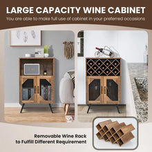 Load image into Gallery viewer, Vintage Buffet Cabinet with Bar Cabinet - Rustic Dining Room &amp; Bedroom Storage Furniture
