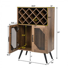 Load image into Gallery viewer, Vintage Buffet Cabinet with Bar Cabinet - Rustic Dining Room &amp; Bedroom Storage Furniture
