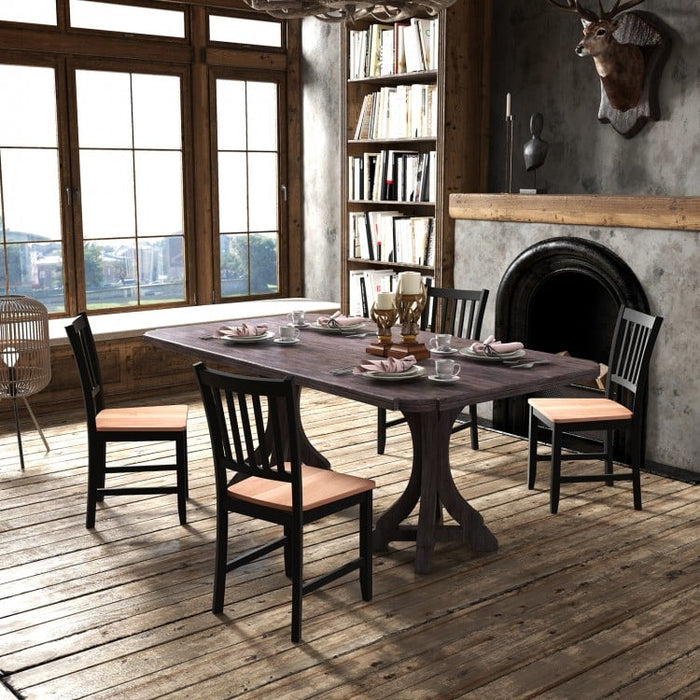 Mid-Century Vintage Dining Chairs Set - 4-Piece Set Suitable for Home, Restaurant, and Pub Furniture