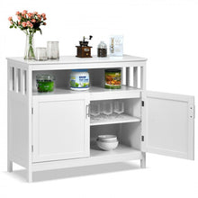 Load image into Gallery viewer, Costway Freestanding Kitchen Bar with Cabinet and 2 Doors - Suitable for Restaurant and Kitchen
