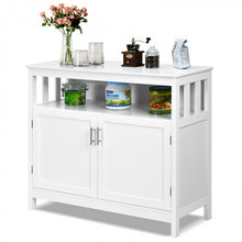 Load image into Gallery viewer, Costway Freestanding Kitchen Bar with Cabinet and 2 Doors - Suitable for Restaurant and Kitchen
