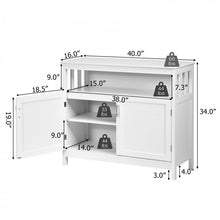 Load image into Gallery viewer, Costway Freestanding Kitchen Bar with Cabinet and 2 Doors - Suitable for Restaurant and Kitchen
