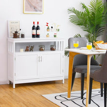 Load image into Gallery viewer, Costway Freestanding Kitchen Bar with Cabinet and 2 Doors - Suitable for Restaurant and Kitchen
