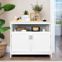 Load image into Gallery viewer, Costway Freestanding Kitchen Bar with Cabinet and 2 Doors - Suitable for Restaurant and Kitchen
