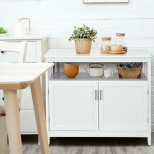 Load image into Gallery viewer, Costway Freestanding Kitchen Bar with Cabinet and 2 Doors - Suitable for Restaurant and Kitchen
