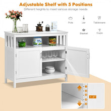 Load image into Gallery viewer, Costway Freestanding Kitchen Bar with Cabinet and 2 Doors - Suitable for Restaurant and Kitchen
