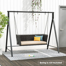 Load image into Gallery viewer, Outdoor Patio Black A-Frame Metal Swing Stand
