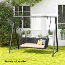 Load image into Gallery viewer, Outdoor Patio Black A-Frame Metal Swing Stand
