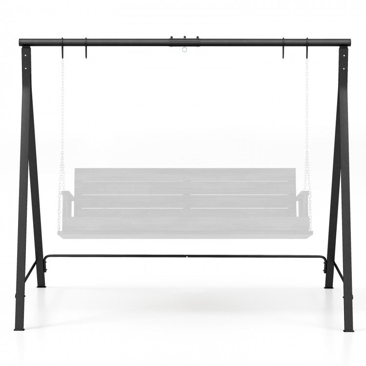Outdoor Patio Black A-Frame Metal Swing Stand
