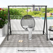 Load image into Gallery viewer, Outdoor Patio Black A-Frame Metal Swing Stand
