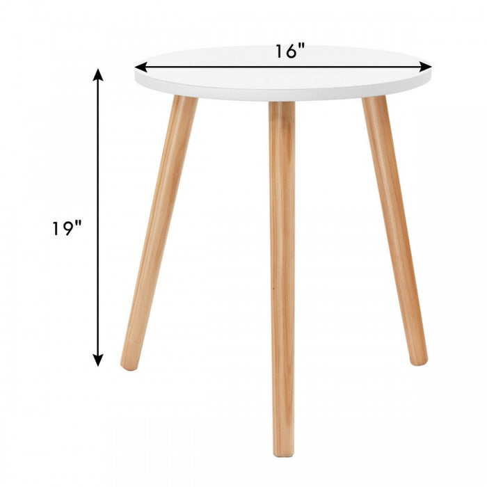 White Modern Minimalist Round Coffee Table