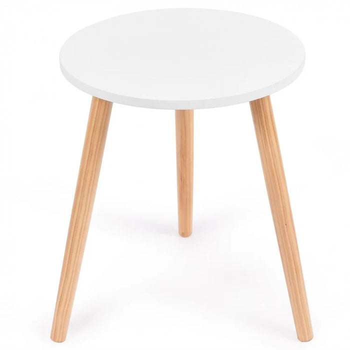 White Modern Minimalist Round Coffee Table