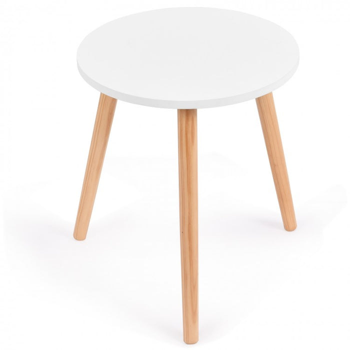 White Modern Minimalist Round Coffee Table