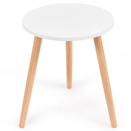 White Modern Minimalist Round Coffee Table