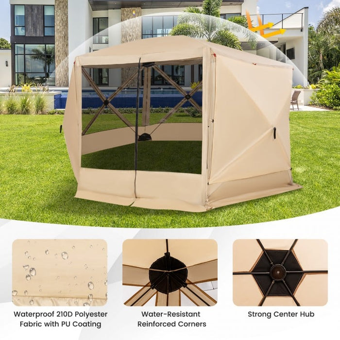 11.5 x 11.5 Portable Pop-Up Mesh Screen Tent for Outdoor Use