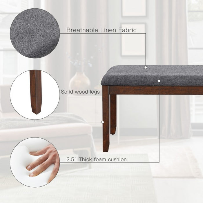 Modern Entryway Shoe Bench with Soft Cushion