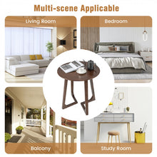 Load image into Gallery viewer, Costway Round Wooden Coffee Table Sofa Side Table - Suitable for Living Room, Café, and Bedroom
