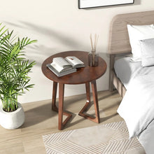 Load image into Gallery viewer, Costway Round Wooden Coffee Table Sofa Side Table - Suitable for Living Room, Cafe, and Bedroom
