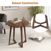 Load image into Gallery viewer, Costway Round Wooden Coffee Table Sofa Side Table - Suitable for Living Room, Café, and Bedroom
