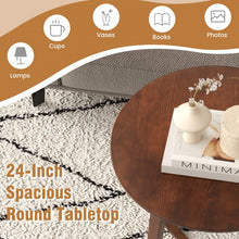 Load image into Gallery viewer, Costway Round Wooden Coffee Table Sofa Side Table - Suitable for Living Room, Café, and Bedroom

