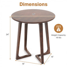 Load image into Gallery viewer, Costway Round Wooden Coffee Table Sofa Side Table - Suitable for Living Room, Cafe, and Bedroom
