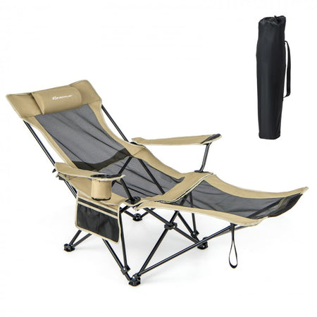 Outdoor Portable Folding Camping Chair - Adjustable Backrest - Suitable for Fishing, Picnics, and Hiking