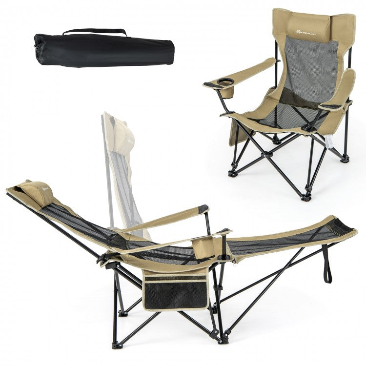 Outdoor Portable Folding Camping Chair - Adjustable Backrest - Suitable for Fishing, Picnics, and Hiking