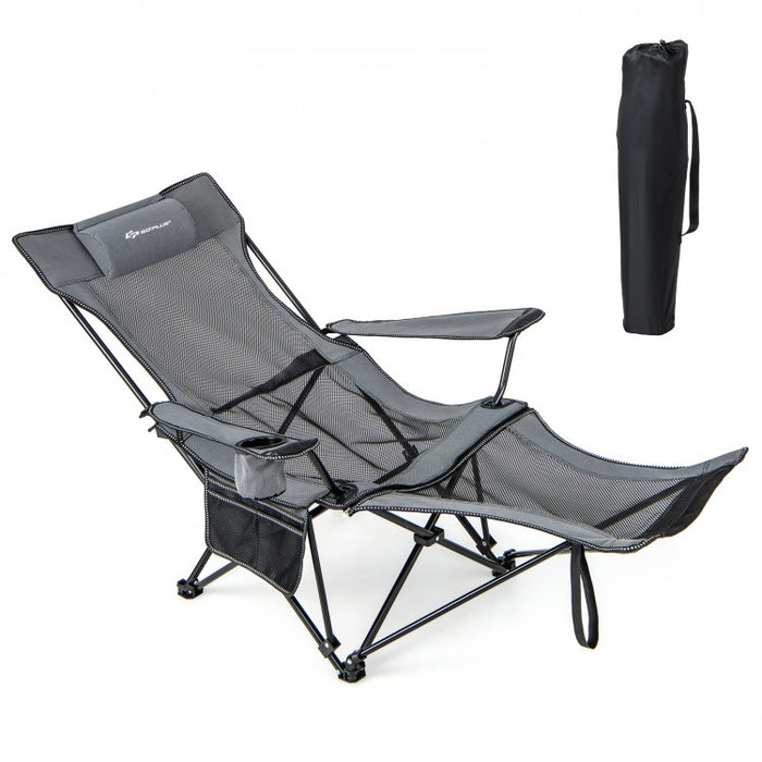 Outdoor Portable Folding Camping Chair - Adjustable Backrest - Suitable for Fishing, Picnics, and Hiking
