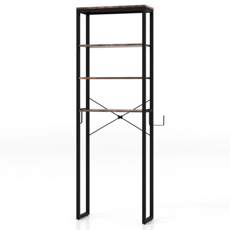 4-Tier Wooden Over-the-Toilet Storage Shelf